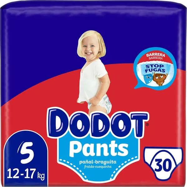 PAÑALES-BRAGUITA Dodot Pants TALLA 5 12-17 kg  (30 UNIDADES) - 1