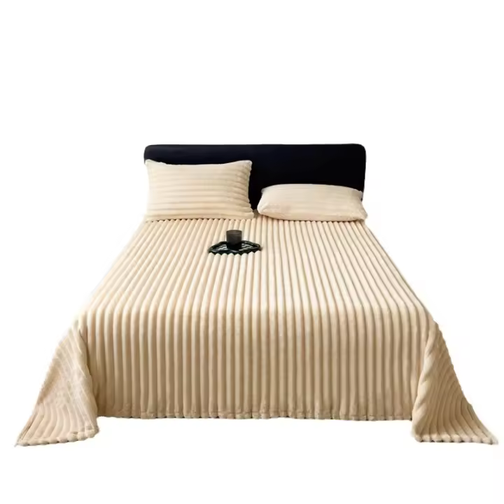 Manta de felpa de 200x230 cm, Manta de forro polar, Manta esponjosa, Manta Súper Gruesa, Manta de pana suave y Cálida para y Sofá, color blanco lechoso - 1