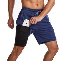 GITF Shorts De Entrenamiento Para Hombres 2-en-1 Running 7 Pulgadas Secado Rápido Gimnasio Deporte Fútbol Algodón Sólido Talla Verdadera - details 20
