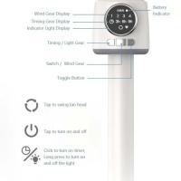 Ventilador de suelo eléctrico con circulación de aire, USB, con luz nocturna, control remoto, temporizador para el hogar, altura ajustable - details 7