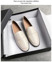 Zapatos Planos De Cuero Para Mujer Estilo Británico Vintage Antideslizantes Casual Verano/Otoño Zapatos Planos De Moda - details 11