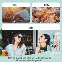 Cepillo De Dientes Mini 2 En 1 Con Sabor a Menta Y Durazno Cepillo De Limpieza Oral Desechable Con Hilo Dental Para Adultos - details 6