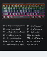 Teclado Mecánico Mini MUCAI MKA610 RGB USB Switch Rojo 61 Teclas Cableado Para Computadora Portátil Teclado Puro Negro - details 10