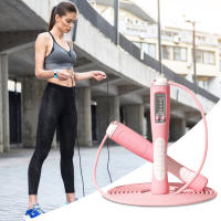 Cuerda De Saltar Ajustable Con Contador Para Entrenamiento De Fitness Y Gimnasio Cuentas De Salto Largo Para Ejercicio De Piernas Cintura Y Abdomen - details 1