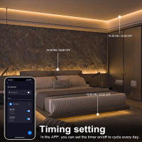 Tira De Luces LED COB 24V Tuya Smart Home Neón De Gel De Silicio Control WiFi APP Compatible Con Alexa Y Google Home Decoración De Habitaciones - details 7