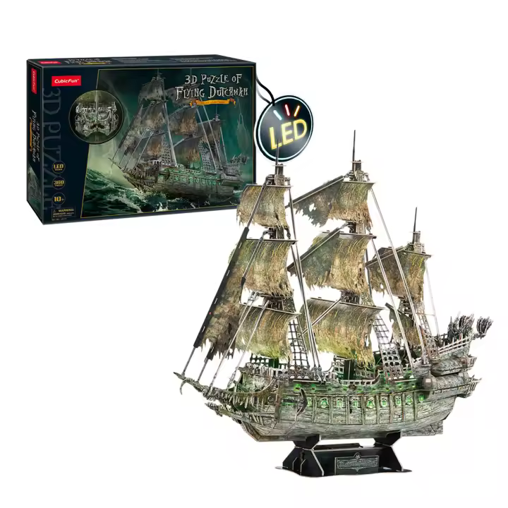 Holandés Errante Led | Puzzle 3D Niños Y Adultos | Maquetas Para Montar - 1