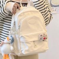Mochila Grande Para Mujer Impermeable Ligera De Nylon Sólido Sin Colgantes Mochila Estudiantil Con Cierre De Cremallera - details 16