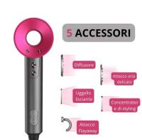 Secador De Pelo Profesional “super Hair Dryer” De Nueva Generación 1600w (5 In 1 Versión Completa) Arzopa Rosa - details 2