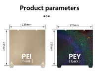 Placa De Construcción PEI Para Ender 3 V3 SE Acero De Textura PEY PET PEO 235x235mm Hoja Suave Para Creality K1/Ender3 V3-KE/S1 pro - details 3