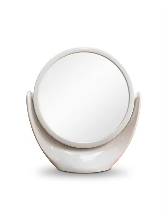 Espejo De Maquillaje Portátil Doble Cara 1x/5x Sin Luz Rotación 360° Compacto Para Viajes Material Plástico - 1