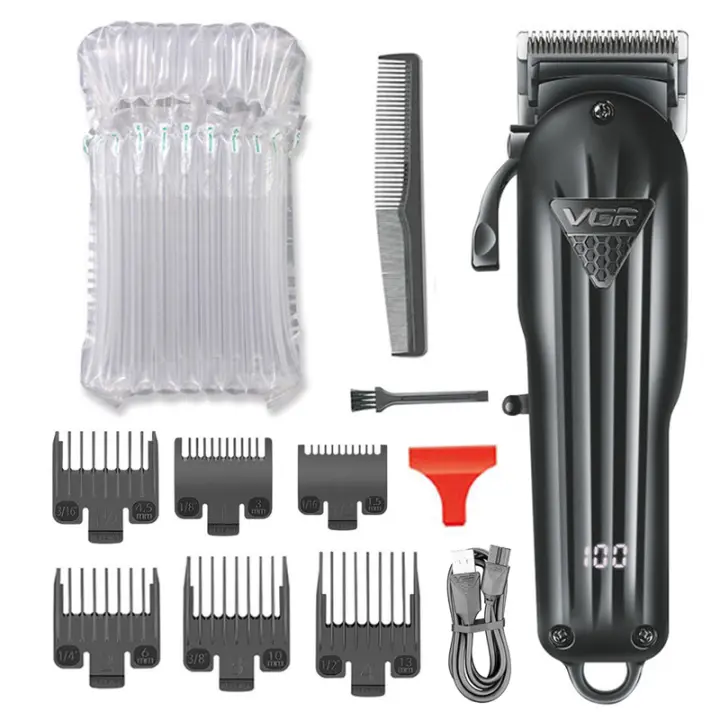 Cortadora De Pelo VGR Para Hombres Kit Profesional De Peluquería Eléctrica Y Sin Cable Corte Rápido Recargable Con Ajuste De Longitud Automático - 1