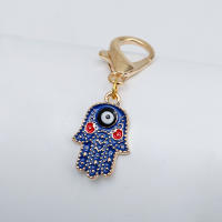 Lucky Eye Set De 3 Llaveros Con Piedras De Ojo Turco Y Mano De Fatima Llavero De Aleación De Metal Para Coche Y Bolso - details 8