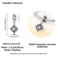 Pendiente Original De Joyería De Moda Clásica Serie Romántica Loto De Bolas S925 Plata Pura Con Zirconia Regalo DIY - details 25