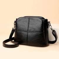 Bolso De Hombro Para Mujer Vintage En Piel Suave PU Color Sólido Cuadrado Bolsa Cruzada Para Mujer Madura Nuevo Gran Mensajero - details 10