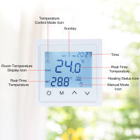 Termostato Inteligente De Pantalla Digital LED Táctil Control De Temperatura Para Calentamiento Por Piso 16A Sensor NTC 85-265V - details 1