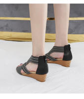 Pendiente Sandalias Tacón Mujeres 2025 Verano Moda Señoras Sandalias Boca de Pez Bohemia Sandalias Romanas Mujeres - details 4