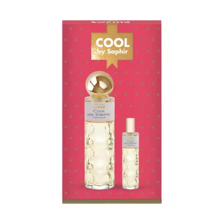PARFUMS SAPHIR Cool by Saphir Estuche de Eau de parfum Cofre de regalo de perfume para mujer 200 ml + 30 ml - 1