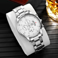 Reloj De Negocios Para Hombre Moda Correa De Acero Calendario Relogio Masculino Sin Caja Movimiento Cuarzo Marcadores Numerales Arábicos - details 3
