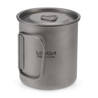 Set De Cocina Ultraligero Lixada 300ml/350ml/550ml/650ml Taza De Titanio Con Cuchara Plegable Para Acampar Senderismo Y Escalada - details 14