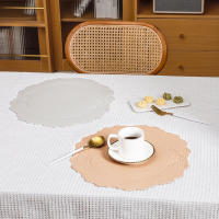 Mantel Individual De Cuero Sintético Embossado Estilo Europeo Decoración Para La Casa Resistentes Al Calor Y Aislantes - details 5