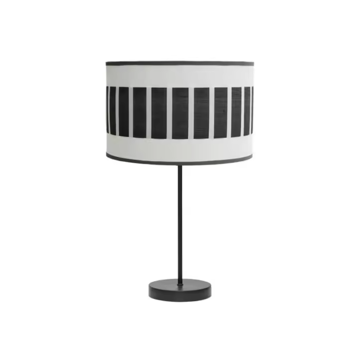 Fabrilamp - Sobremesa Alto Ivanna 1xe27 Negro/blanco-madera Negra 62x30x30 Cm - 1
