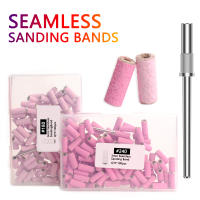 Kit De Bandas De Pulido Sin Costuras Para Uñas 100pcs/Box #180/#240 Grano Mini Nail Art Pulido Con Bit De Acero Inoxidable - details 0