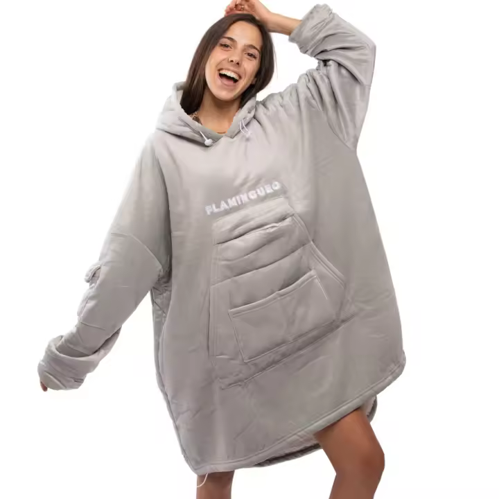 Flamingueo Batamanta Sudadera Manta Manta con Mangas y Capucha Mantas para Sofa Manta Polar Batamanta Hombre Manta Sofa Invierno Regalos Originales para Mujer Bata Manta Unisex - 1