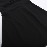 Vestido De Verano Para Mujer 2024 Estilo Europeo Y Estadounidense Cuello Redondo Sin Mangas Color Sólido Cintura Alta Manga Corta Casual Longitud De Rodilla - details 11