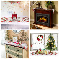 Decoración De Mesa Neutra Para Navidad Tela De Mesa De Lujo Con Encaje De Nogal 70x15 Pulgadas Impermeable Estilo Encaje Estampado Rayado - details 12