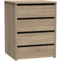 Miroytengo Cajonera Armario Auxiliar Tamaño Pequeño con 4 Cajones en Color Blanco Brillo o Roble Cambrian 46x64x45 cm - details 1