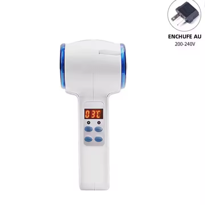 Massajeador Facial Multifuncional De Luz Azul Para Belleza Con Doble Cabeza De Martillo Para Masaje Y Antiarrugas Rejuvenecimiento Y Levantamiento De Piel - 1