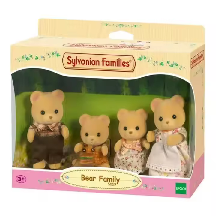 Set de cuatro figuras Sylvanian Families familia oso pardo 5059 EPOCH - 1