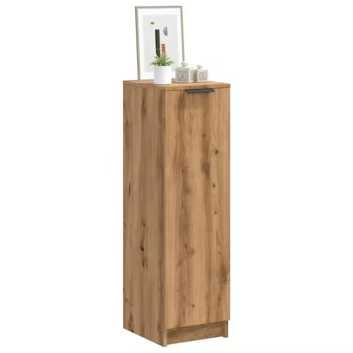 vidaXL Mueble zapatero madera ingeniería 29,5x35x100,5cm en color Roble artisan/Madera antigua | almacenamiento funcional diseño moderno para baño dormitorio sala - 1