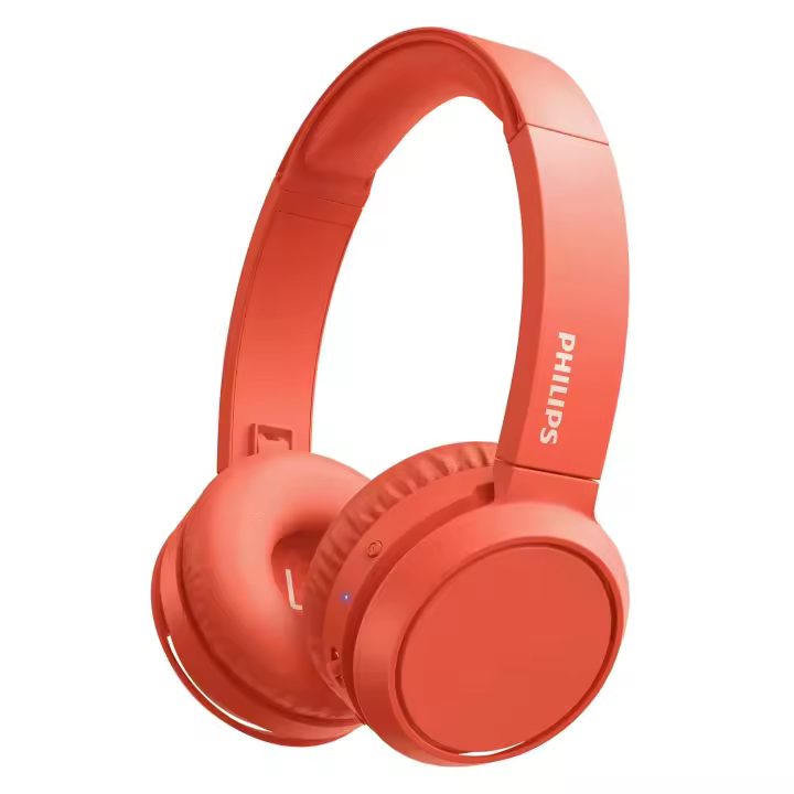 PHILIPS TAH4205RD/00 Auriculares inalámbricos 32 mm., de diadema, Color Rojo, Bluetooth® 5.0, Carga por USB-C, Micrófono, Plegable, Hasta 29 horas de reproducción - 1