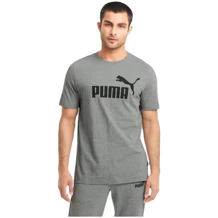 Camiseta de Manga Corta Puma Ess Logo Tee para hombre en color gris - 1