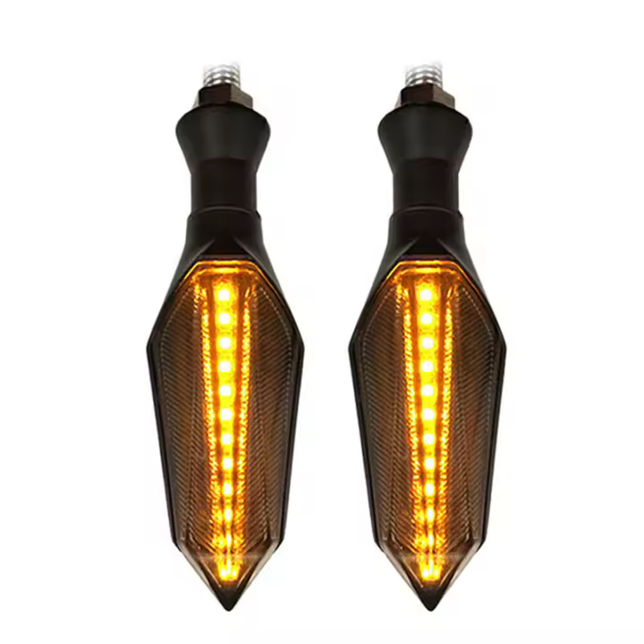 Lámpara De Señal LED Para Motocicleta 8mm Indicator De Flujo Secuencial Luz Amarilla Para Luz De Funcionamiento Y Luz Trasera - 1