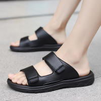 Zapatillas De Hombre Para Exterior En Cuero Ligero Flip-flops Verano Casual Playa Sandalias Hombre Plataforma Antideslizante Cómodas Clásicas - details 14