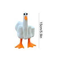 Estatua De Resina Creativa Y Divertida De Pato Pequeño Con Dedo Del Middle Decoración De Escritorio Para El Hogar Y Jardín Regalo Único - details 7