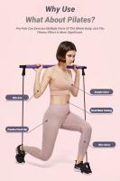 Barra De Yoga Pilates Portátil Con Bandas De Resistencia Ejercicio De Tensión De Cuerpo Para Musculación Y Estiramiento Fitness - details 2
