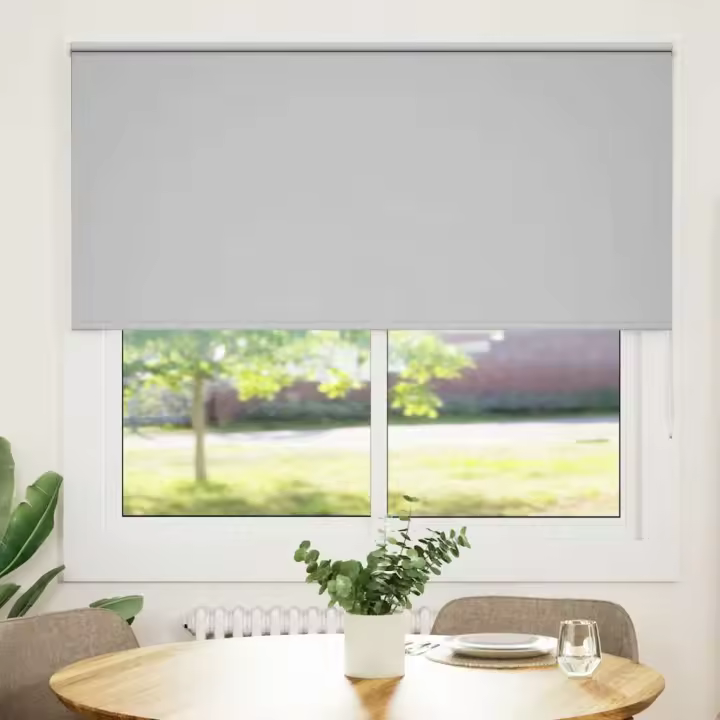 Estor Enrollable Opaco gris claro 145x130 cm Tela Ancho 141,6cm - 1