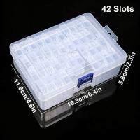 Caja De Almacenamiento Para Bricolaje Zuasnhihua 32/40/42/48/56/64pcs Con Cuentas De Diamante Pendientes Joyería Accesorios Contenedor De Arte - details 8