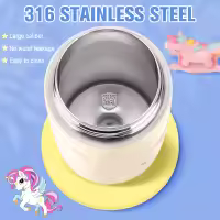 Botella Térmica Para Niños 400ML Unicornio Mantener Agua Fría Botella De Agua Portátil Para Viajes Y Escuela Libre BPA - details 14