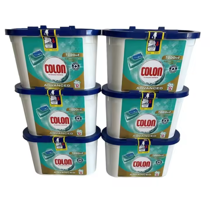 Colon Total Power Gel Caps - Detergente para Lavadora Colon Higiene Advanced formato cápsulas - 72 unidades (6x 12 unidades) - 1
