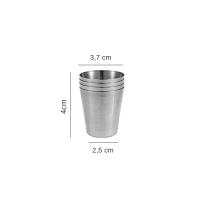 Juego De Cristales Portátiles Para Vino Y Whisky De Acero Inoxidable De 30ml Con Estuche Prácticos Para Exterior Y Viajes - details 1