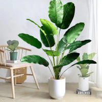 Árbol De Palma Tropical Artificial 65-120cm Hojas De Plátano Falsas Toque Real Strelitzia Plantas De Plástico Para Jardín Y Hogar - details 4
