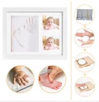 Kit para hacer huellas de manos y huellas de bebé, recuerdo para niños y niñas recién nacidos, regalos para niñas y bebés, regalos para baby shower para nuevas mamás, marcos de fotos para bebés, registro de bebés, decoración de guardería - details 3