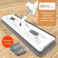 Juego De Mopa De Piso Con Cesta Ampliada Automática Para Limpieza Doméstica Mopa Larga De Microfibra Ecológica Y Sujeción Cuatro Lados - details 5
