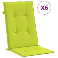 vidaXL Cojines de silla de respaldo alto 6 uds 120 x 50 x 3 cm Color Azul,  Verde,  Verde brillante y mas Cojín Decorativo de Asiento Cojines de muebles de salon - details 10