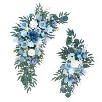 2Pcs Colgante De Flores Artificiales En Encaje Para Arco De Boda Decoración De Mesa Para Sala De Estar Y Ceremonias Decoración De Fondo De Boda - details 3