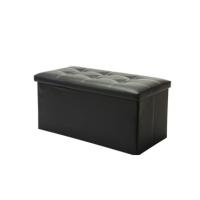 Reposiegos de almacenamiento, cajas plegables, reposabebés, banco cubo, capacidad de carga de hasta 300 kg, aptos para salón, dormitorio, entrada. Reposapiés de almacenamiento, reposapiés del asiento, material de cuero simulado, espacio amplio - details 0